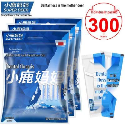 Little Deer Mom Ultra-fine Individually Wrapped Dental Floss Sticks