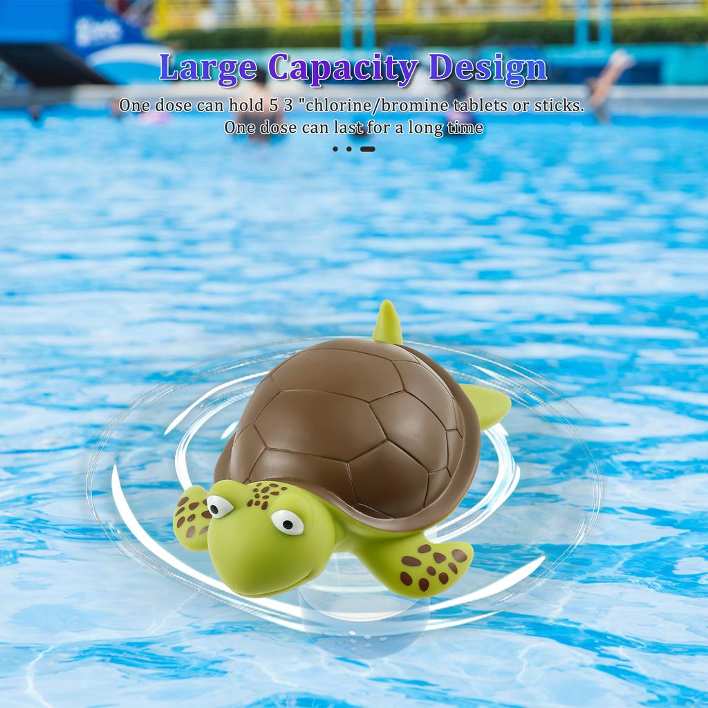 Pool Chlorine Floater Plastic Large Capacity Floating Chlorine Dispenser Adjustable Turtle Chlorinator Pool Cleaning Supplies