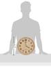 RHYTHM Radio-Controlled Analog Wall Clock with Continuous Second Hand, Brown, 32.9x4.7cm, Lively Alice Design, 8MY501SR07