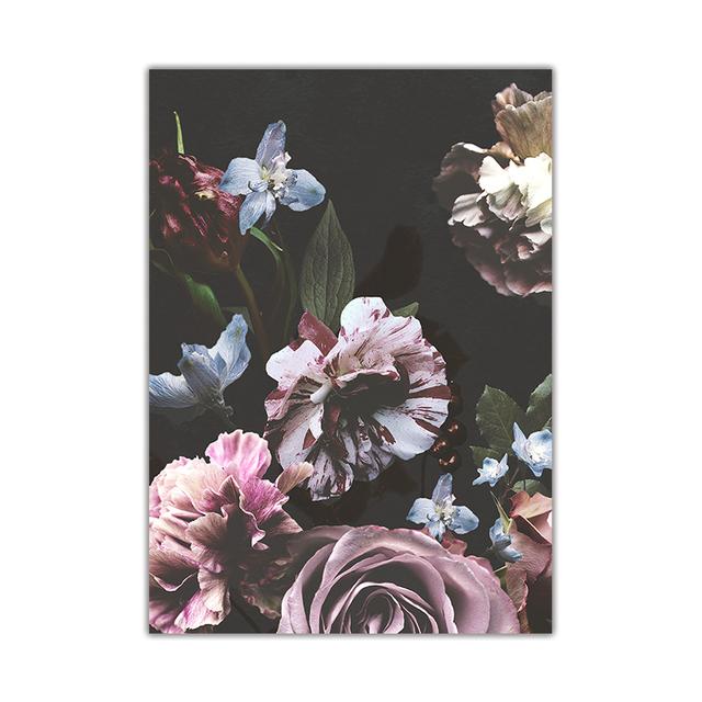 Allah Islamic Wall Art Canvas Poster and Print Ayatul Kursi Fresh Flowers Decorative Picture Painting Modern Muslim Decoration