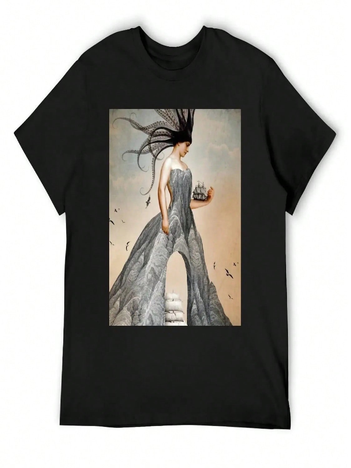 Digital Artwork T-Shirt Baggy Shirts Gifts For Boyfriend Funny Gifts Mens T Shirt S разноцветный