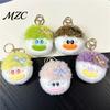 Men Women Decorative Pendant Cartoon Curly Hair Head Keychain, Plush Keychain with Metal Clasp, Clasp Backpacks Handbags Keys for Key Ring Accessories