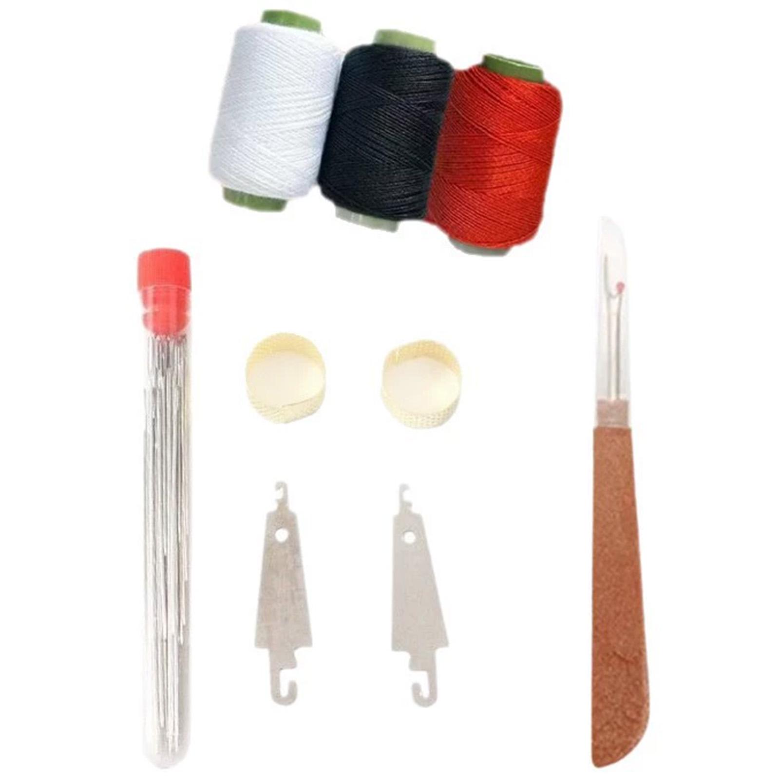 

34/37pcs Large Eye Hand Sewing Needles Set with Threader Scissors - High Carbon Steel Needles for Elderly DIY Craft Embroidery