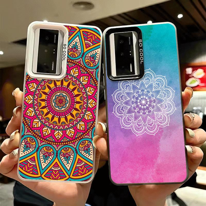 Mandala Style Pattern Shockproof Phone Case for Xiaomi Poco X7 X6 X5 X3 Pro F7 Ultra M8 Redmi 15C 15 14C 13C 12C 10C 13 12 10
