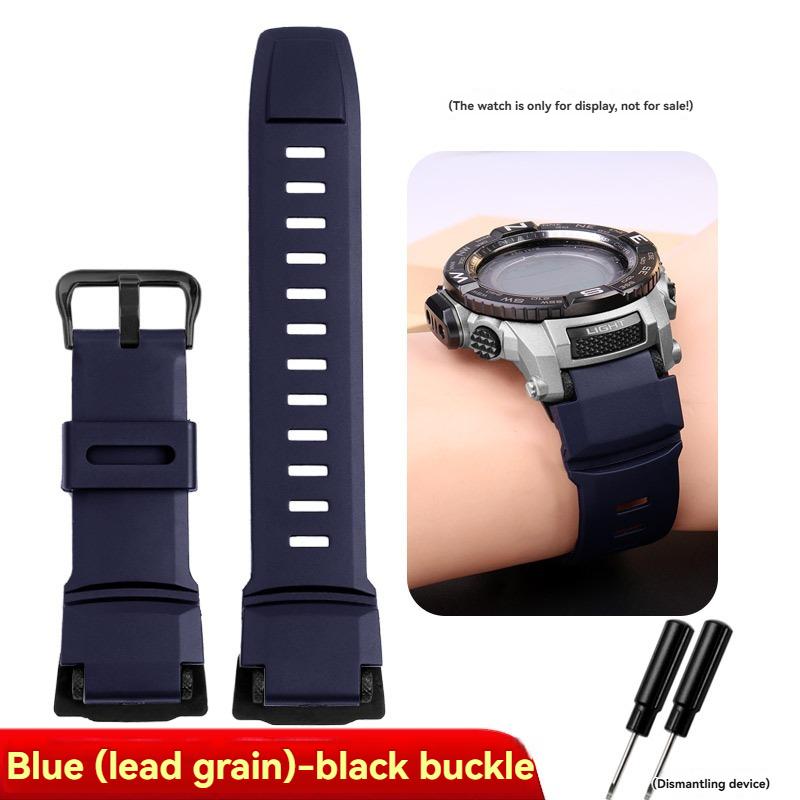 For Casio PROTREK PRG-260/270/550/250 Silicone WatchBand PRW-3500/2500/5100 Dedicated interface rubber strap Black men Bracelet