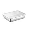 Rectangular Large Capacity Stainless Steel Food Storage Container with Lid for Refrigerator and Meal Prep