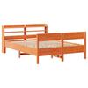 Solid Wood Bed Without Mattress Wax Brown 120 X 190 Cm Pine Wood