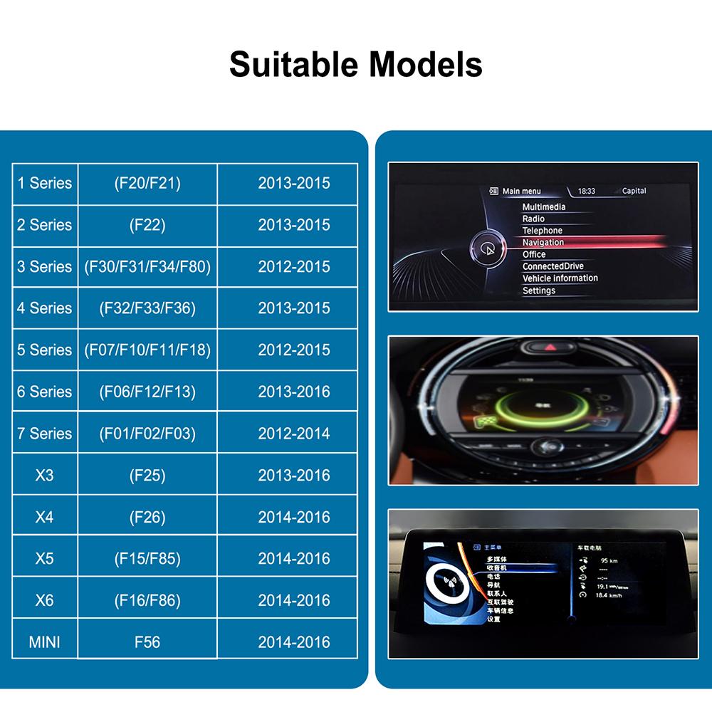 Wireless CarPlay For BMW NBT 1 2 3 4 5 7 Series F22 F10 F01 F02 X3 X4 F25 F26 MINI X4 X5 X6 F56 F15 F16 F85 Android Auto Decoder