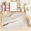 Ins Cream Style Carpets for Living Room Wabi-sabi Bedroom Decor Plush Carpet Fluffy Soft Bedside Rug Irregular Shaped Thick Mat