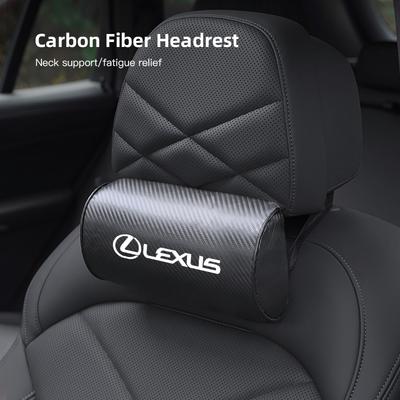 S-Class Carbon Fiber Car Headrest Auto Seat Head Neck Rest Pillow Accessories For F SPORT LBX NX RX 350h 450h ES UX 300e
