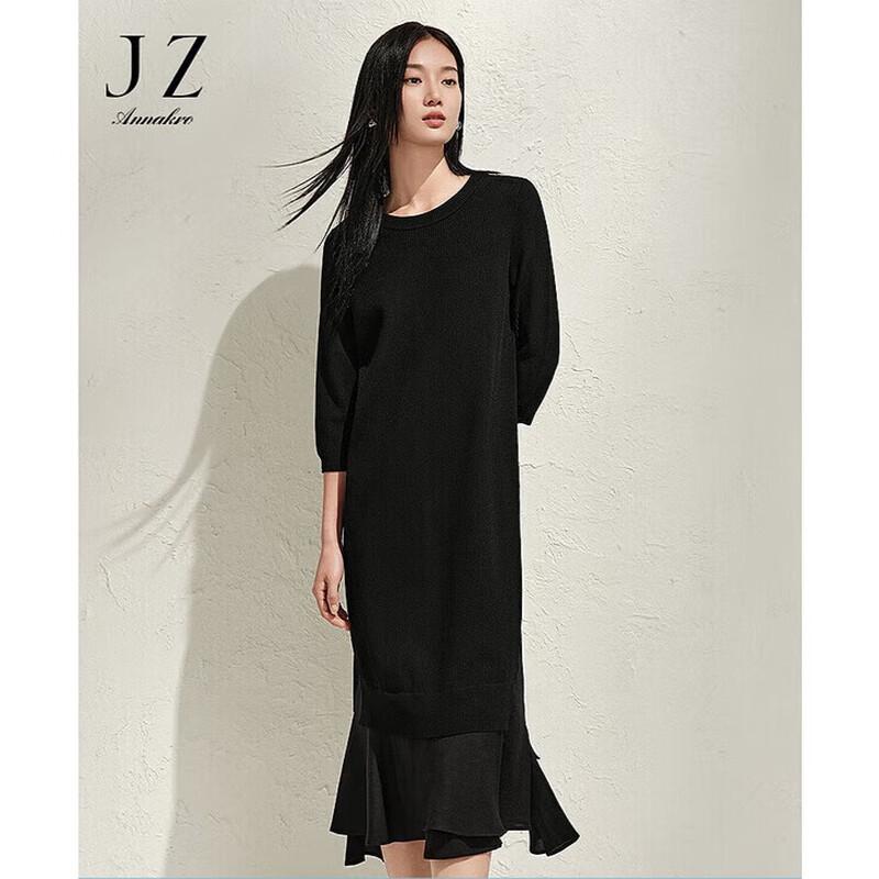

JZ ANNAKO Женское элегантное трикотажное платье с нерегулярным подолом «рыбий хвост» XL