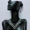 Retro French Full Diamond Necklace Set for Girls - Colorful and Artistic Design, European & American Style