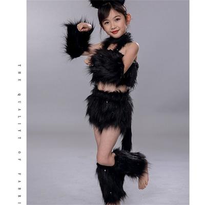 6 Farben Katzen-Cosplay für Mädchen sexy Katzenmädchen Cosplay-Kostüme Tier-Tanzkostüme für Kinder Halloween-Tanzkostüme Kinder