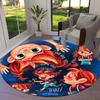 Pippi Longstocking Round Area Rug,Carpet Rug for Living Room Bedroom Sofa Playroom Decor,Non-slip Floor Mat