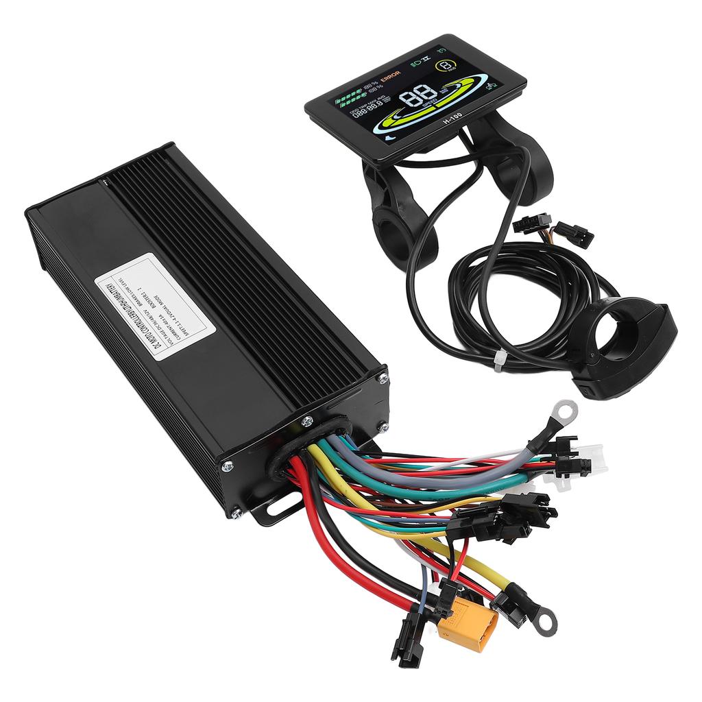 40A 3 Modes Sine Wave Controller with LCD Color Screen Display Panel Aluminum Alloy ABS Conversion Kit for Electric