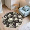 Frog and Leaves Pattern Round rug,Carpet Rug for Living Room Bedroom Sofa Playroom Decor,Non-slip Floor Mat,Holiday Gifts and Birthday Gifts