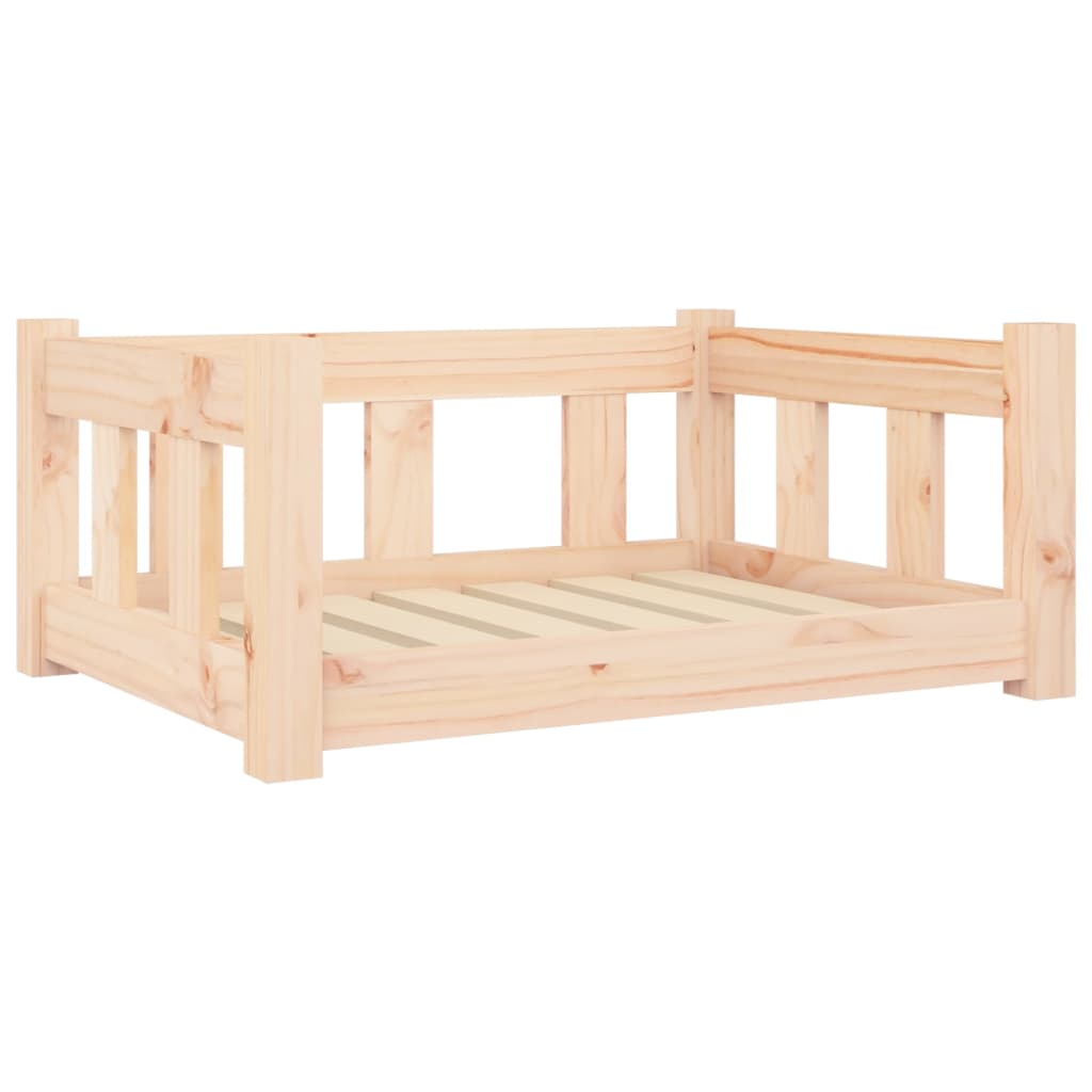 Vidaxl Dog Bed, 65.5X50.5X28 Cm, Solid Pine Wood