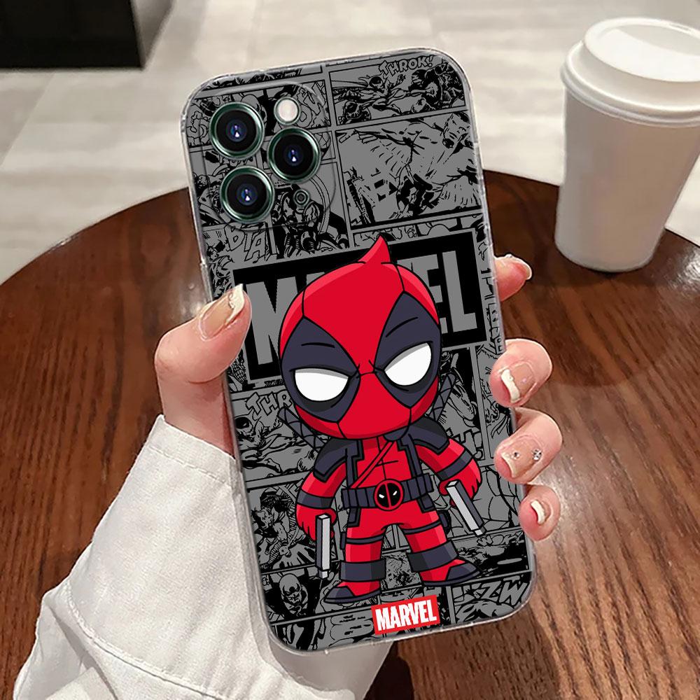 

Милый Чехол для Телефона Deadpool Marvel Venom Groot Для iPhone 17 Pro Max 17E 11 12 13 14 15 16 Pro Max Plus 17 Air 16E 7 XS Мягкий Чехол iPhone 7