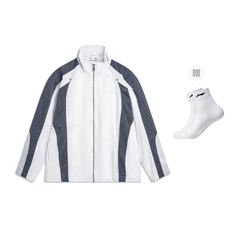 Li Ning Sports Trendy Collection Trench Coat Men's Standard White AFDU017-1