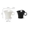 European Style Black White Porcelain Coffee Mug Large Capacity Breakfast Milk Mug Household Ceramic 380ml Tea Cup Drinkware Home