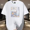 Abstrakte Landschaftskunst Druck auf Premium Weiches Baumwoll Unisex T-Shirt Perfekt für Sommer Lässiger Streetwear Stil Outdoor Sportarten