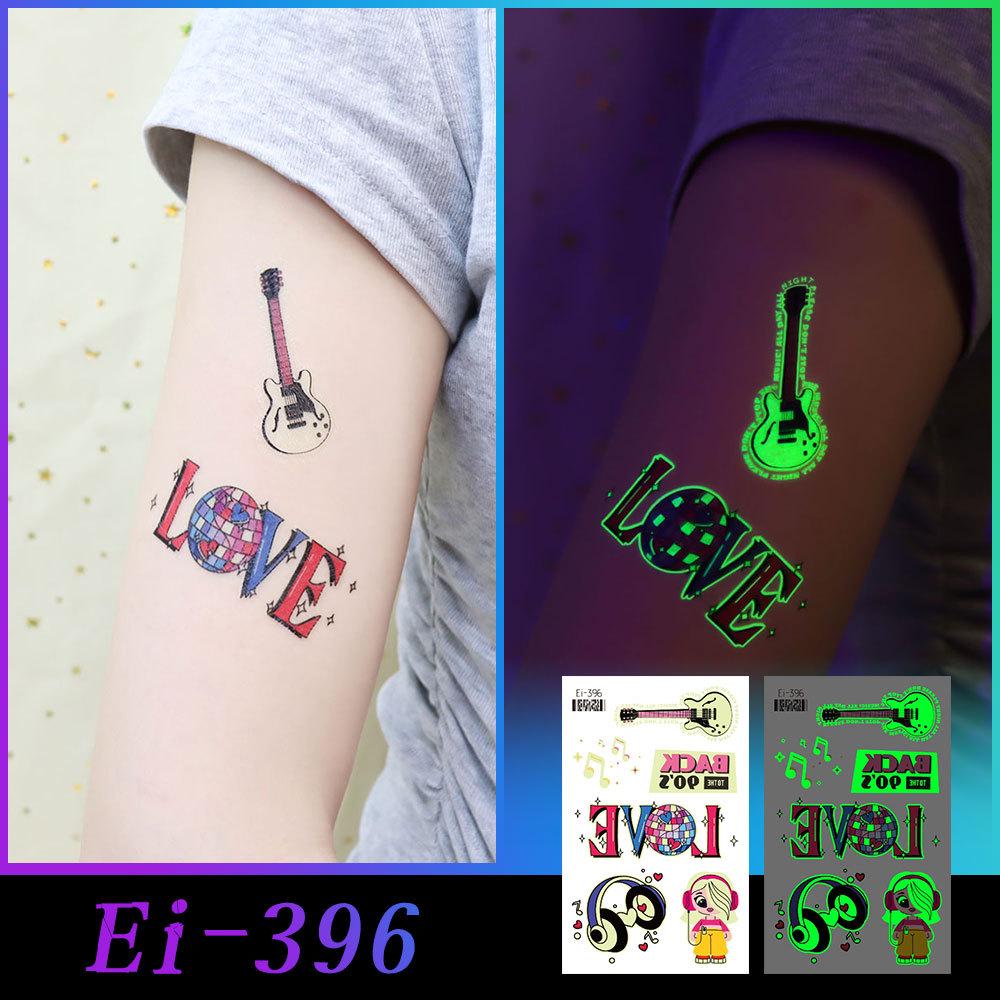 New Luminous Waterproof Rock Band Tattoo Stickers for Concerts & Music Festivals