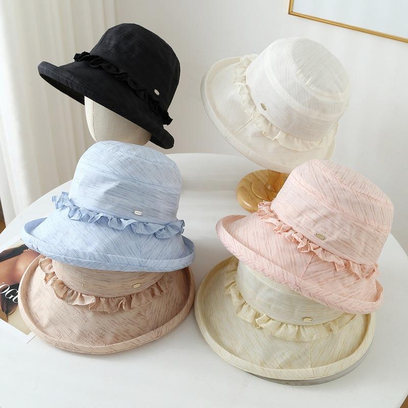 Sweet Floral Bucket Hat Women, Spring Summer Elegant Casual All-Match Packable Hat, Outdoor Visor Sunhat