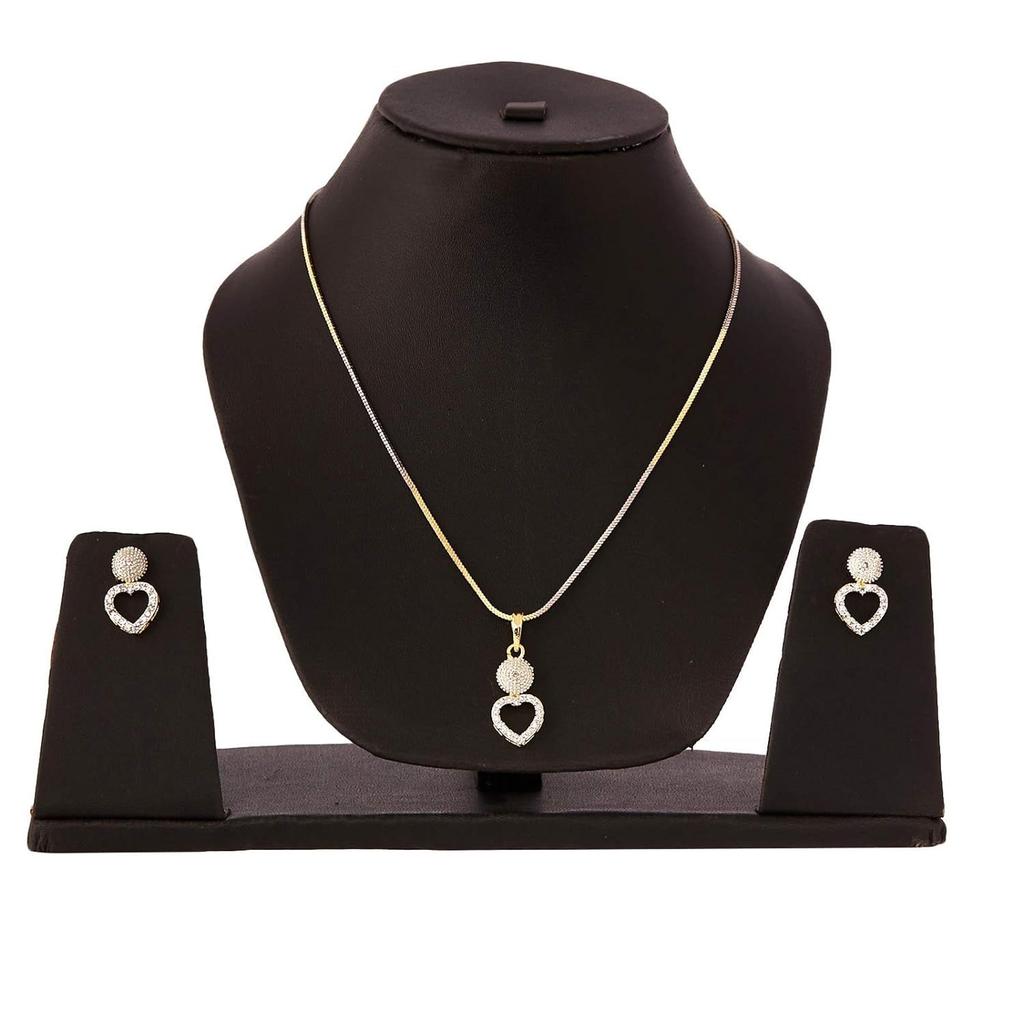 Jewellery Set for Women American Diamond Necklace Set with Earrings, Bracelet and Ring Jewellery for Girls and Women