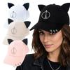 Metal Rings Baseball Caps Cat Ear Dad Hat Creative Duckbill Cap Outdoor