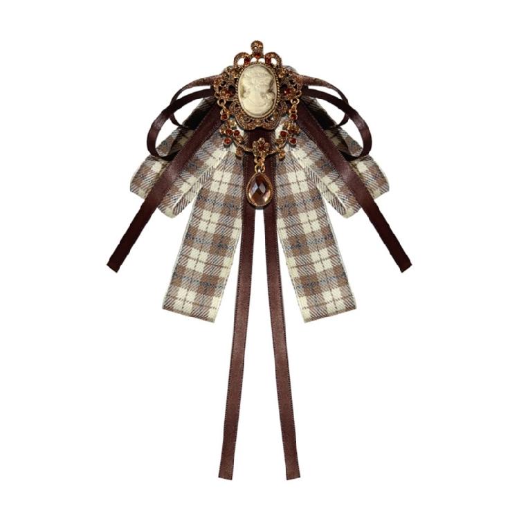 

Elegant Shirt Collar Accessory BowTie Pin For Men And Women Multiple Colors Delicate Ribbon коричневий