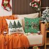 Christmas Pillow Cover Car Decoration Linen Print Pine Pillow Living Room Sofa Pillow Cushion