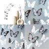 18 pçs/set DIY 3D Borboleta Adesivos de Parede Art Decal PVC Borboletas Decoração de Casa