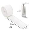 6 Meter Curtain Pleating Tape White Pleater Tape with 15Pcs 4 Prongs Curtain Pleat Hooks Clips for Making Home Decors