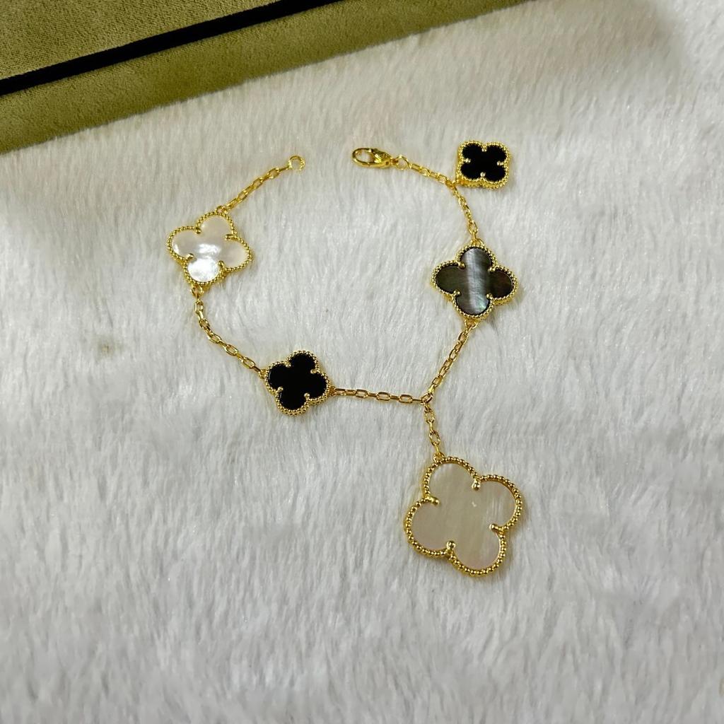 Four-leaf Clover and Five-flower Bracelet Non-fading Luxury Mother-of-pearl Bracelet