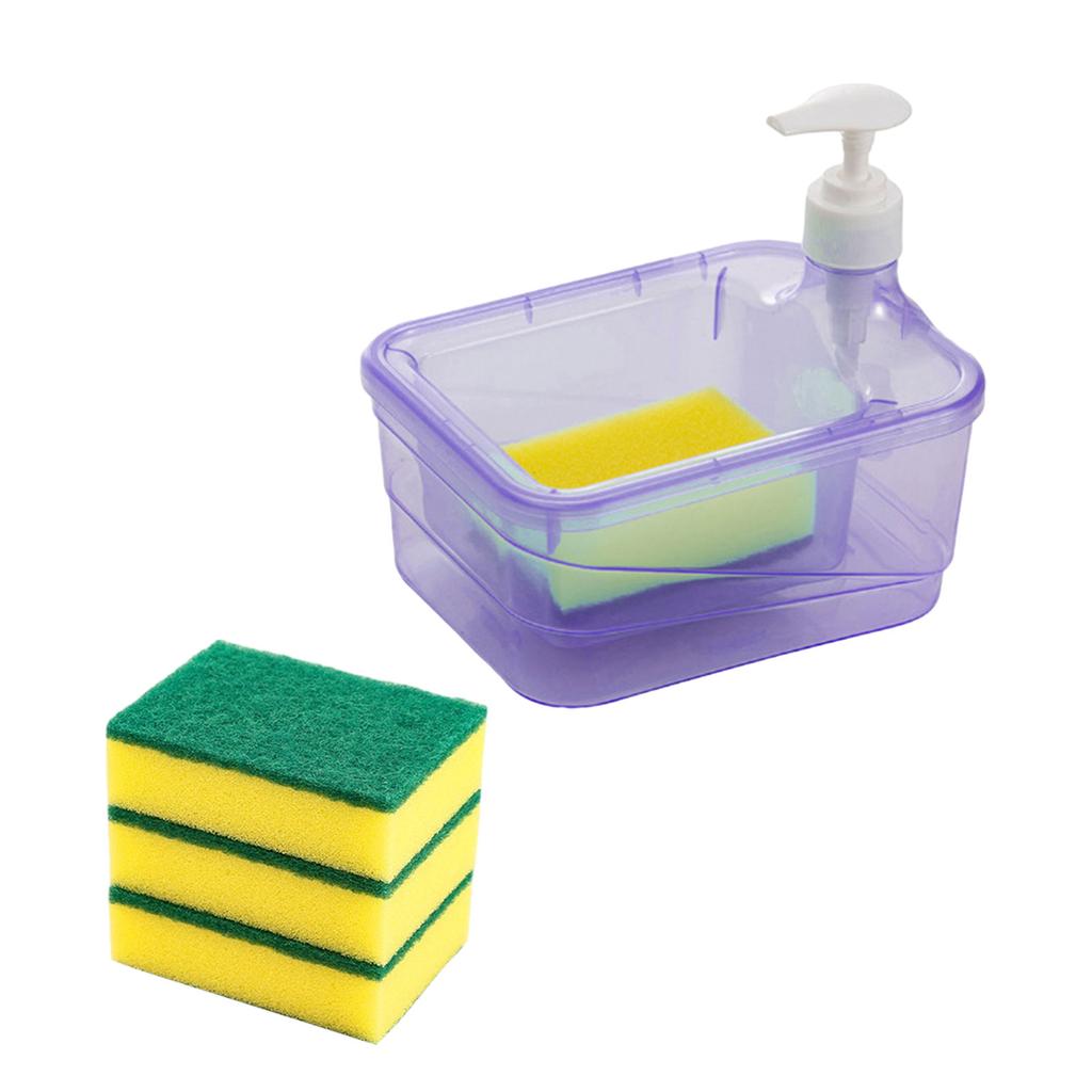 Soap Dispenser Sponge Holder Liquid Pump Bottle Multipurpose Soap Dishes Bathroom Kitchen Accessories Washing Clothes Storage