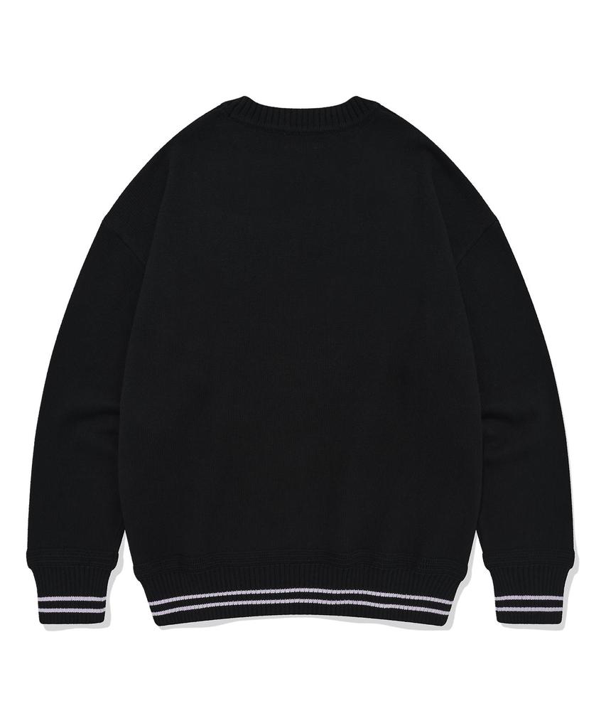 COVERNAT C Logo Crew Neck Knit Black