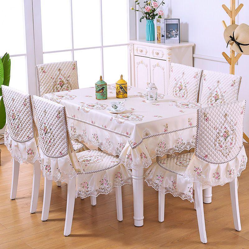 

Роскошные чехлы для стульев, вышитые скатерти, современные простые прямоугольные кружевные скатерти, чехлы для обеденных стульев, подушки для защиты от грязи 1 seat cushion 1 backrest