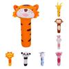 Adorable Baby Grasping Training Bb Stick Squeaky Toy With Animal Designs And Soft Knitted Fabric Stuffed With Pp Cotton