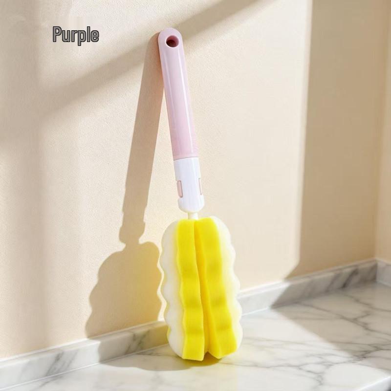 Detachable Baby Bottle & Glass Cleaning Brush with Sponge Head