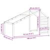 Kids  Bed Canopy 188 X 82 X 113 Cm Solid Pine Wood