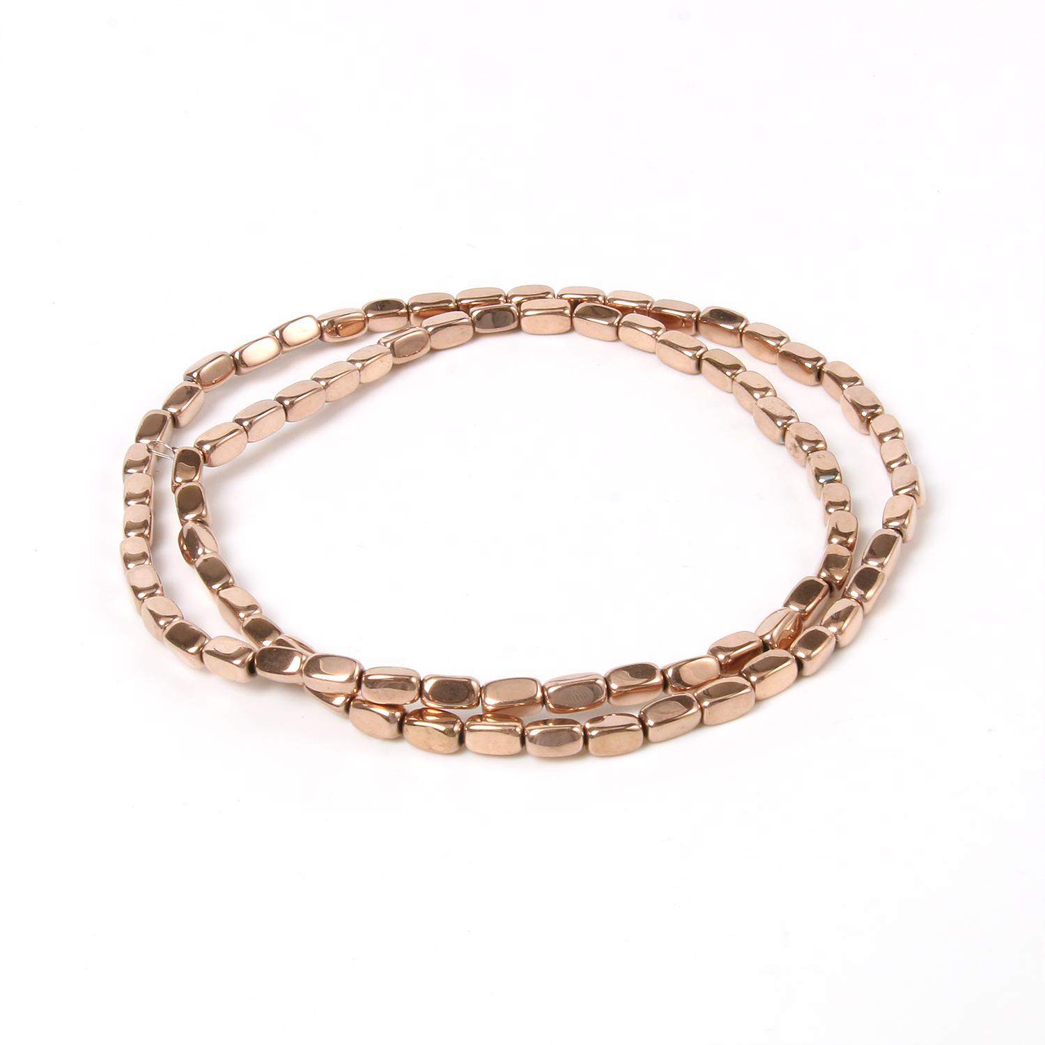 

Намистини ручної роботи ручної роботи Кольорове покриття з рожевого золота Намистини з гематиту Натуральні намистини Rondelle для виготовлення ювелірних виробів Аксесуари для браслетів своїми руками 15 дюймів 3x5mm