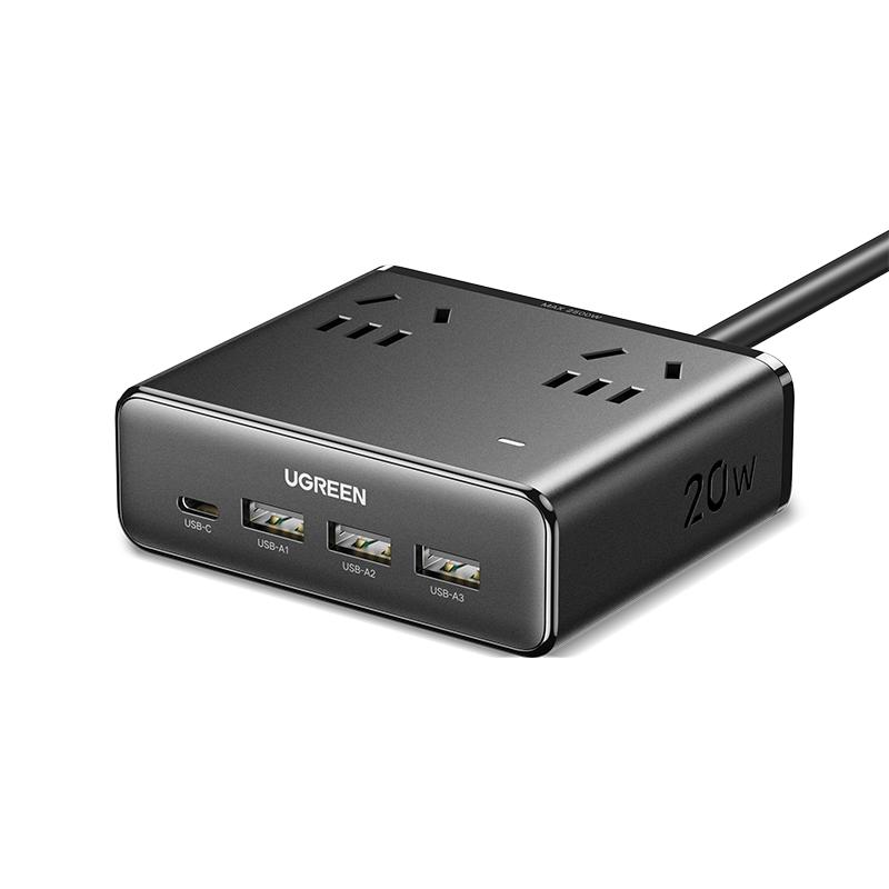 Ugreen S6 Desktop Power Strip with 20W USB-C PD and 8 Outlets CN Plug (adapter Included)