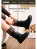Stylish Unisex High-Top Rain Boots: Waterproof, Splash-Proof, Windproof, with Drawstring and Ribbed Texture for Travel and Wading.