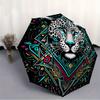 1pc Leopard Print Automatic Opening/closing Umbrella, Reinforced 8-Rib Construction, Compact Travel Umbrella Yy250808188