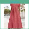Casual Fall Solid Color V Neck Short Sleeve Dress With Pockets For Women