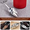 2Pcs Stainless Steel Ice Scoop for Freezer with 2 Magnetic Hooks Multipurpose Ice Scooper for Kitchen Bar Party Accessories