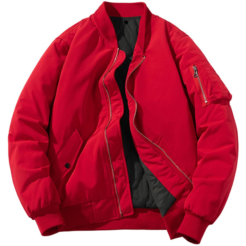 

Winter Padded Flight Stadium Cold Casual Large E1114C D.IIZOO Men s MA-1 Jacket, Jacket, Weather, Streetwear, Unisex, Windproof, Water-Repellent,