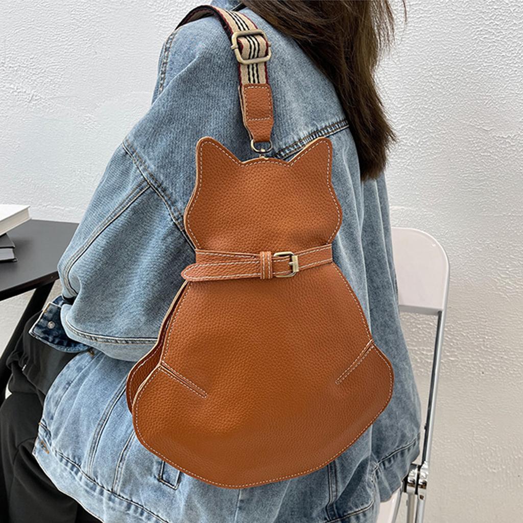 Schoudertas Grote Capaciteit Katvormige Crossbodytas Slingtas Borsttas Reisgordeltas Trendy Tas voor Vrouwen