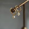 Elegant 14K Gold Plated S925 Sterling Silver Hoop Earrings with Cubic Zirconia and Sterling Silver Ear Backs.