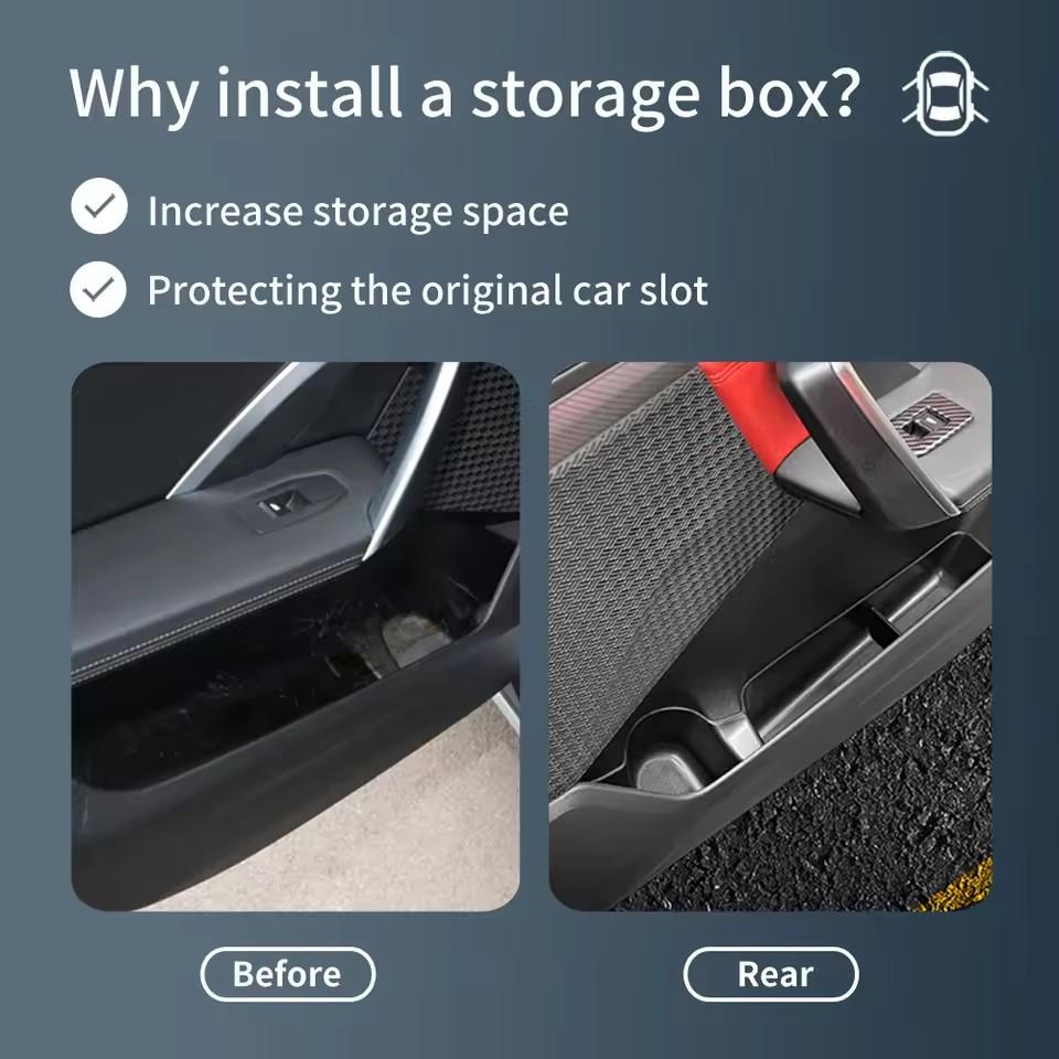 for 2025 2025 BMW X1 IX1 2025 X2 IX2 Front Rear Handle Armrest Organizer Tray Door Side Storage Box Car Inteior Accessories